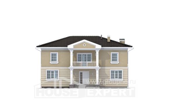 210-005-Л Проект двухэтажного дома, современный загородный дом из газосиликатных блоков, House Expert