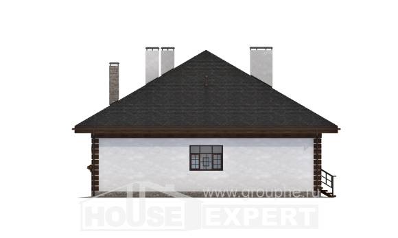135-003-П Проект одноэтажного дома, экономичный домик из бризолита, House Expert
