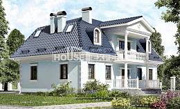 210-004-Л Проект двухэтажного дома мансардой, красивый домик из керамзитобетонных блоков, House Expert