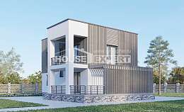 150-017-П Проект двухэтажного дома, уютный домик из бризолита, House Expert