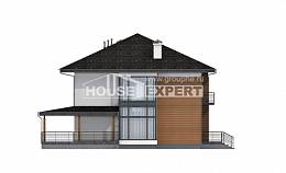 245-001-П Проект двухэтажного дома, красивый загородный дом из бризолита, House Expert