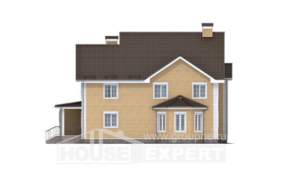320-003-Л Проект двухэтажного дома, уютный домик из пеноблока, House Expert