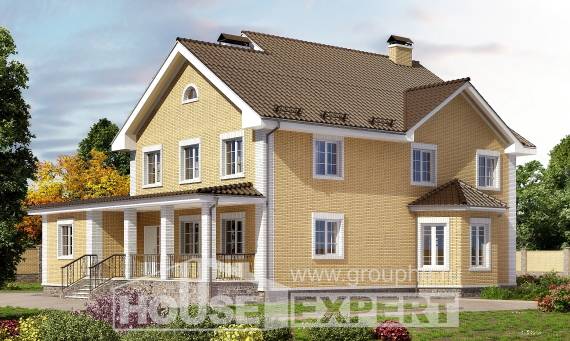 320-003-Л Проект двухэтажного дома, огромный загородный дом из газобетона, House Expert