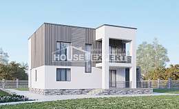 150-017-П Проект двухэтажного дома, современный домик из бризолита, House Expert