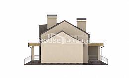 150-015-Л Проект двухэтажного дома мансардный этаж, гараж, компактный домик из блока, House Expert