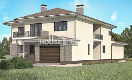 500-001-П Проект трехэтажного дома и гаражом, огромный загородный дом из кирпича, House Expert
