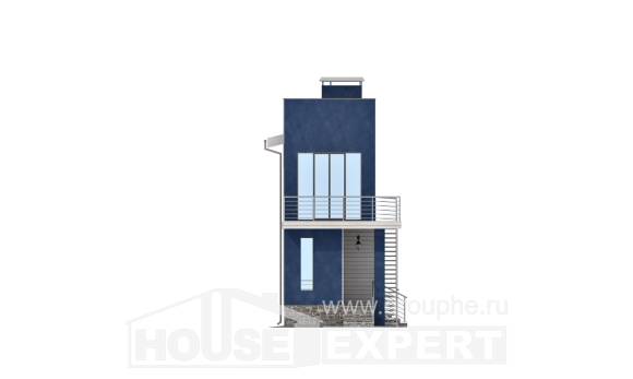 100-003-П Проект двухэтажного дома, простой дом из газосиликатных блоков, House Expert