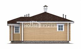 095-001-Л Проект одноэтажного дома, компактный загородный дом из бревен, House Expert