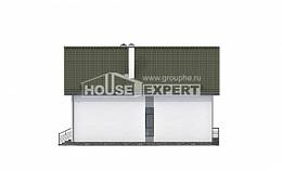 170-009-Л Проект двухэтажного дома с мансардным этажом и гаражом, простой коттедж из пеноблока, House Expert