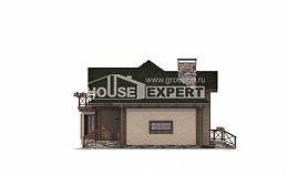 180-010-П Проект двухэтажного дома мансардой, гараж, средний дом из бризолита, House Expert