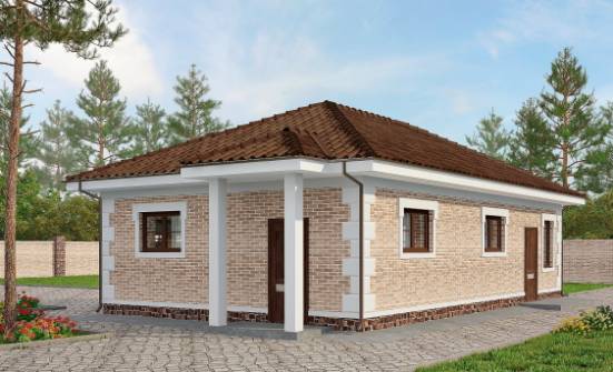 070-005-П Проект гаража из кирпича | Проекты одноэтажных домов от House Expert