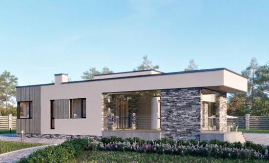 175-001-Л Проект одноэтажного дома, доступный загородный дом из поризованных блоков, House Expert