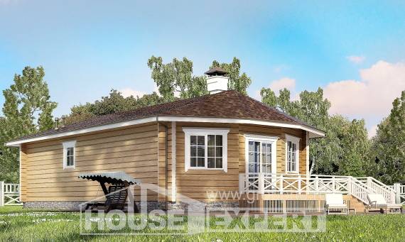 095-001-Л Проект одноэтажного дома, красивый загородный дом из дерева, House Expert
