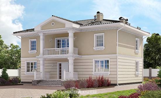 210-005-Л Проект двухэтажного дома, средний коттедж из арболита | Проекты домов от House Expert