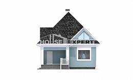 110-001-Л Проект двухэтажного дома с мансардным этажом, небольшой домик из газосиликатных блоков, House Expert