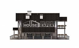 250-002-П Проект двухэтажного дома мансардный этаж, гараж, простой дом из кирпича, House Expert