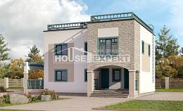 150-010-П Проект двухэтажного дома, экономичный коттедж из кирпича, House Expert