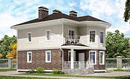 120-001-Л Проект двухэтажного дома, бюджетный домик из твинблока, House Expert