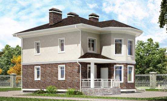 120-001-Л Проект трехэтажного дома, современный домик из арболита, House Expert
