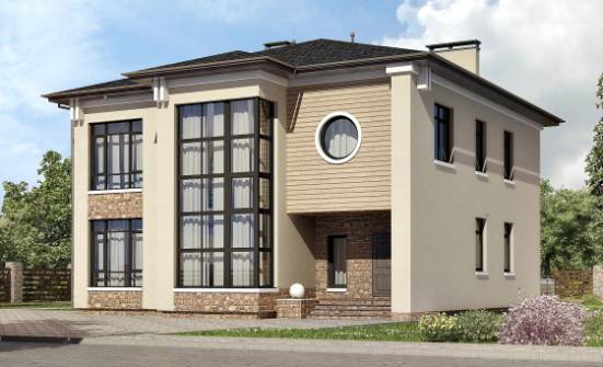 300-005-Л Проект двухэтажного дома, огромный коттедж из кирпича | Проекты домов от House Expert