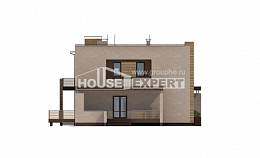 220-003-Л Проект двухэтажного дома и гаражом, уютный домик из теплоблока, House Expert