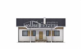 080-004-П Проект одноэтажного дома, экономичный загородный дом из пеноблока, House Expert