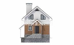 100-005-Л Проект двухэтажного дома мансардой, простой дом из теплоблока, House Expert