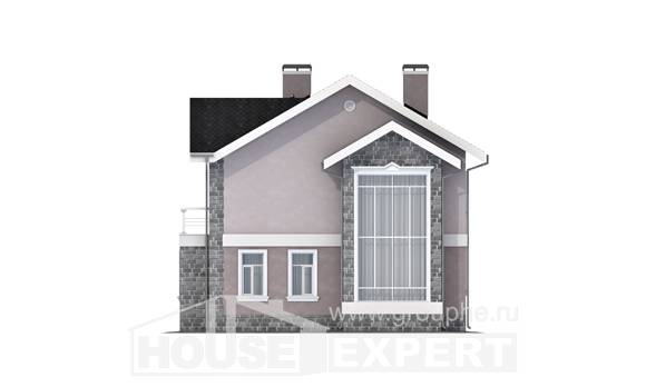 170-008-П Проект двухэтажного дома, простой дом из теплоблока, House Expert