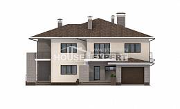 500-001-П Проект трехэтажного дома, гараж, большой коттедж из кирпича, House Expert
