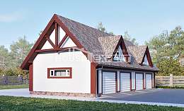145-002-Л Проект гаража из керамзитобетонных блоков, House Expert