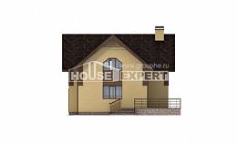 150-009-Л Проект двухэтажного дома мансардный этаж, доступный коттедж из керамзитобетонных блоков, House Expert