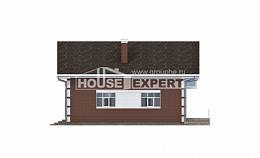 180-001-Л Проект двухэтажного дома мансардный этаж и гаражом, бюджетный домик из поризованных блоков, House Expert