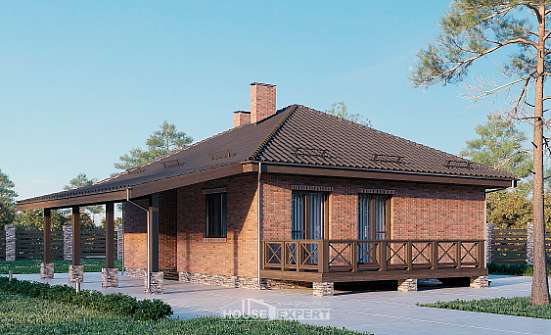 070-006-Л Проект одноэтажного дома, простой загородный дом из теплоблока | Проекты домов от House Expert