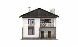 170-005-П Проект двухэтажного дома, современный коттедж из пеноблока, House Expert
