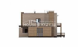 220-003-Л Проект двухэтажного дома, гараж, просторный коттедж из бризолита, House Expert