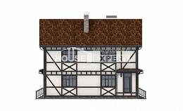 180-004-Л Проект двухэтажного дома мансардный этаж и гаражом, современный загородный дом из кирпича, House Expert