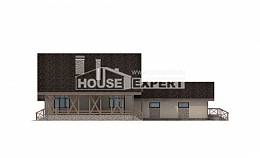 265-001-Л Проект двухэтажного дома мансардный этаж, гараж, классический домик из арболита, House Expert