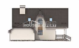 150-001-Л Проект двухэтажного дома мансардой, гараж, классический загородный дом из поризованных блоков, House Expert