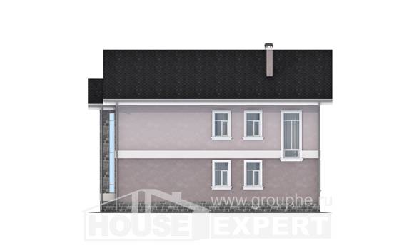 170-008-П Проект двухэтажного дома, экономичный домик из теплоблока, House Expert