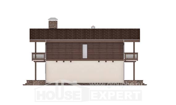 150-016-Л Проект двухэтажного дома с мансардой, бюджетный дом из поризованных блоков, House Expert