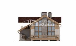 165-002-П Проект двухэтажного дома с мансардой и гаражом, скромный домик из твинблока, House Expert