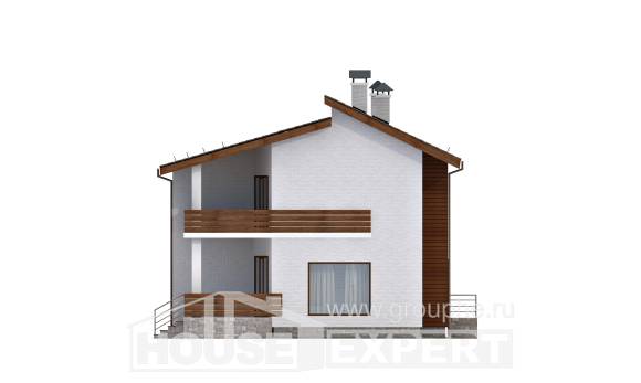 180-009-П Проект двухэтажного дома мансардный этаж, доступный загородный дом из кирпича, House Expert