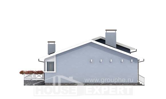 110-003-Л Проект одноэтажного дома, скромный загородный дом из керамзитобетонных блоков, House Expert