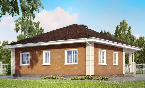 100-001-Л Проект одноэтажного дома, уютный коттедж из арболита, House Expert