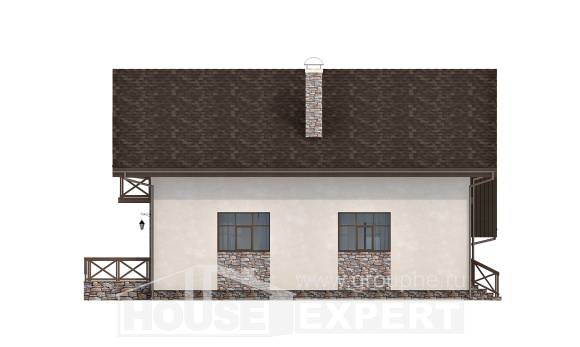 155-007-П Проект двухэтажного дома мансардой, гараж, классический дом из газосиликатных блоков, House Expert