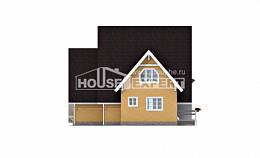 155-008-П Проект двухэтажного дома мансардный этаж, небольшой дом из бревен, House Expert