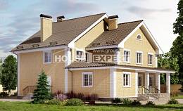 320-003-Л Проект двухэтажного дома, большой домик из газосиликатных блоков, House Expert