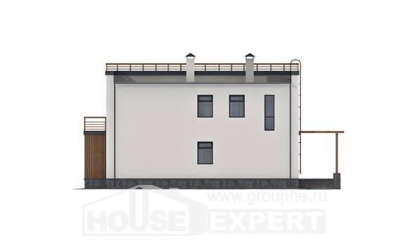 215-002-Л Проект двухэтажного дома, современный загородный дом из блока, House Expert