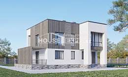 150-017-П Проект двухэтажного дома, простой загородный дом из блока, House Expert