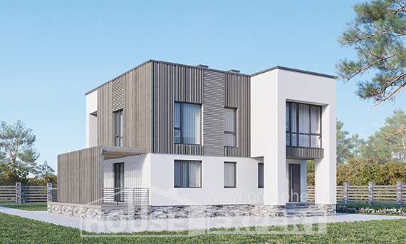 150-017-П Проект двухэтажного дома, простой загородный дом из блока, House Expert